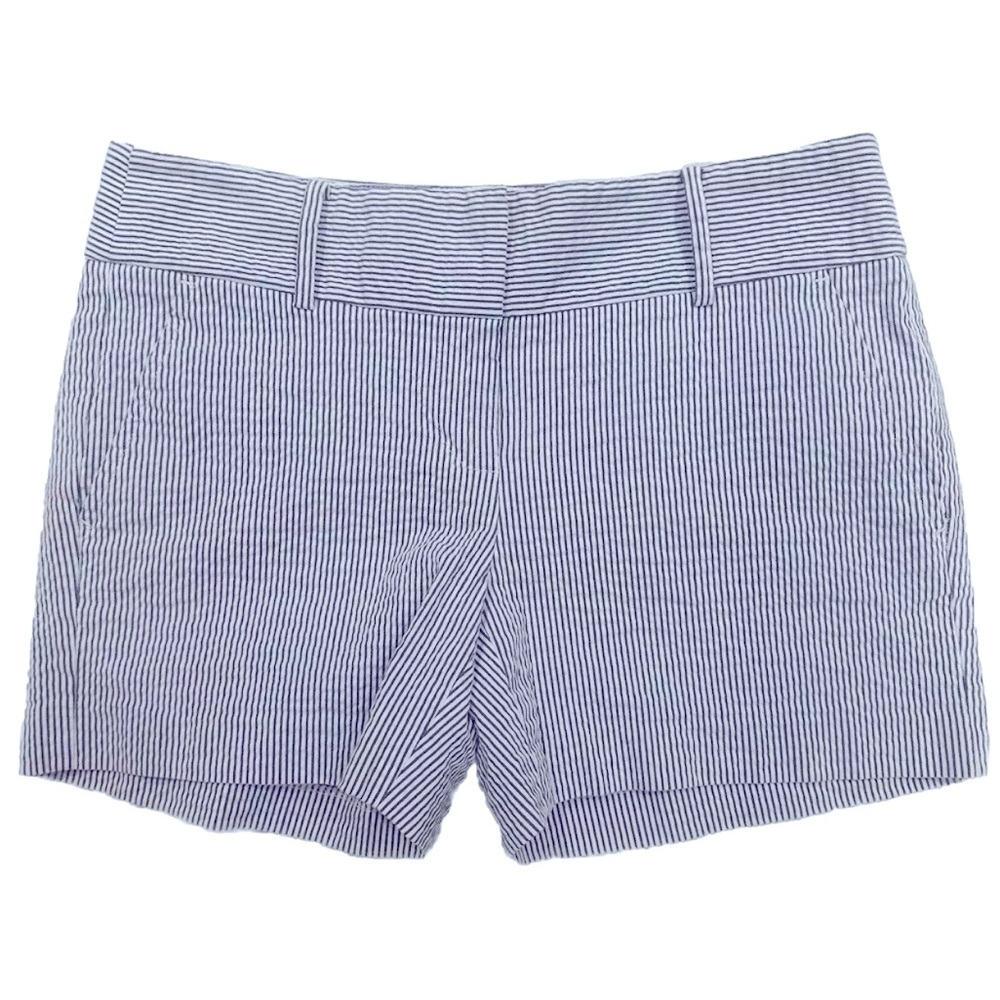 NWOT ANN TAYLOR STRIPED SEERSUCKER SHORTS SZ 4